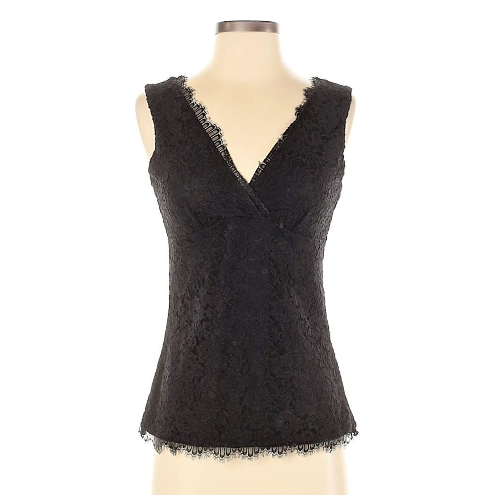 New York &‎ Company  Black Lace Sleeveless Blouse